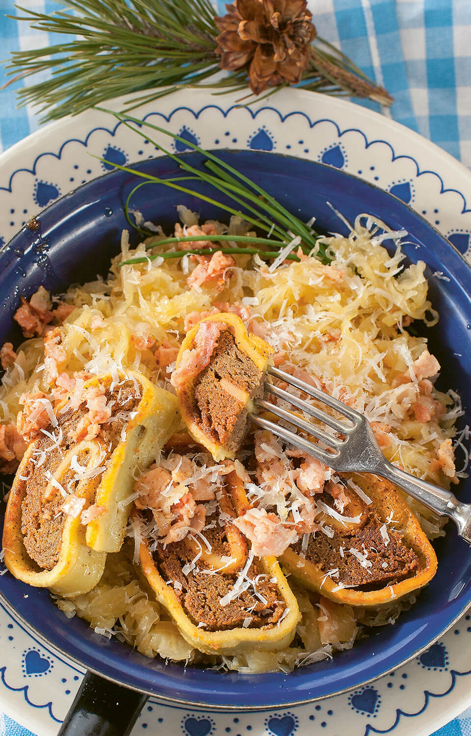 Buchweizennudeln mit Sauerkraut