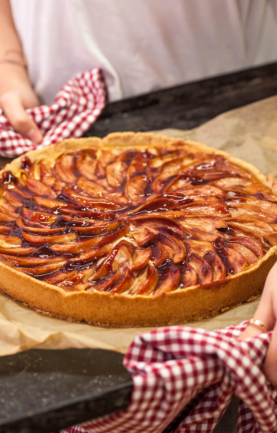 französische apfel käsetarte