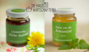 Süßer Brotaufstrich aus Löwenzahn und Brennnessel