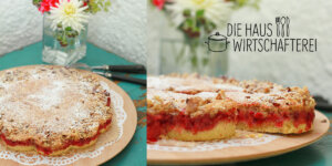 Torte mit Johannisbeeren und Nüssen