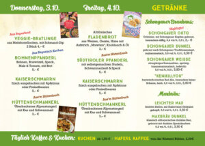 SPeisekarte Hauswirtschafterei