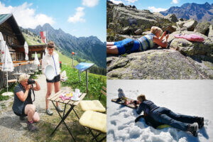 Fotoshooting am Berg Käsekuchen