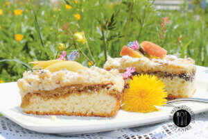 Käsekuchen mit Apfel